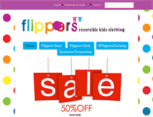 Tablet Screenshot of flippersclothing.com